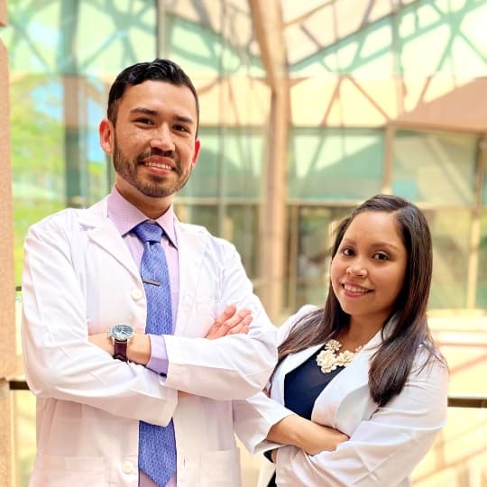 Dr. Diana Vazquez and Dr. Jose Aldana, the dentists who own Soleil Dental Mesquite